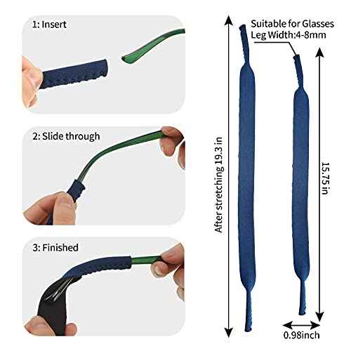 Frienda 10 Pieces Floating Eyewear Retainer Durable Neoprene Sunglasses Straps Floating Sunglasses Eyewear Holder Soft Eyeglass Straps for Water Activities Men Women(Classic Color)