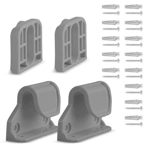 Retractable Baby Gate Replacement Parts, 55" W x 33" H Retractable Baby Gate Extensions (Including 2 x Latches + 2 x Brackets + 1 Set of Screws) for Retractable Gate (Gray)