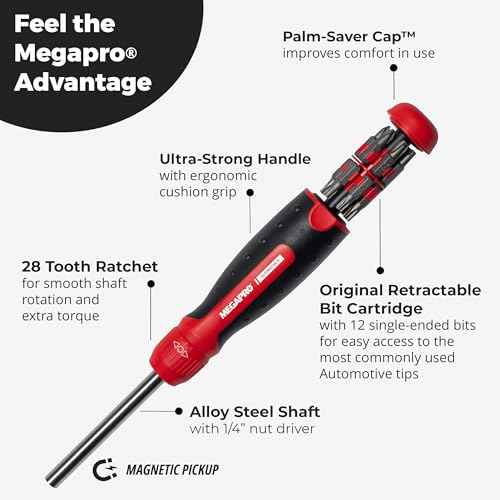 Mega Pro Screwdriver Megapro Automotive Screwdriver Set | One Multi-Bit Screwdriver with ¨ù ...