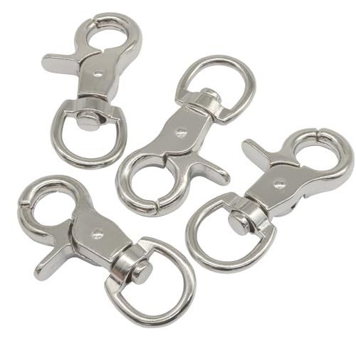 Silver Swivel Trigger Snap Hooks Pack of 10 - Stainless Steel for Crafts & Bags