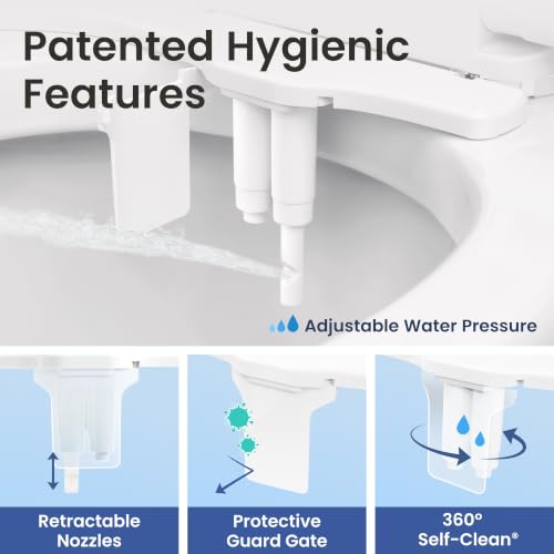 LUXE Bidet NEO 185 PLUS Chrome Bidet Attachment for Toilet - Easy Install