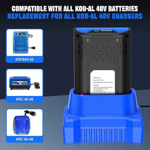 Replacement for Kobalt 40V Battery Charger, OGJUNX Rapid Charger Applicable to for Kobalt 40V Max Battery KB440-03 KB540C-06 KB540-06 KB2540C-06 KB640-03 KB240-06 KB640-06 KB245-06