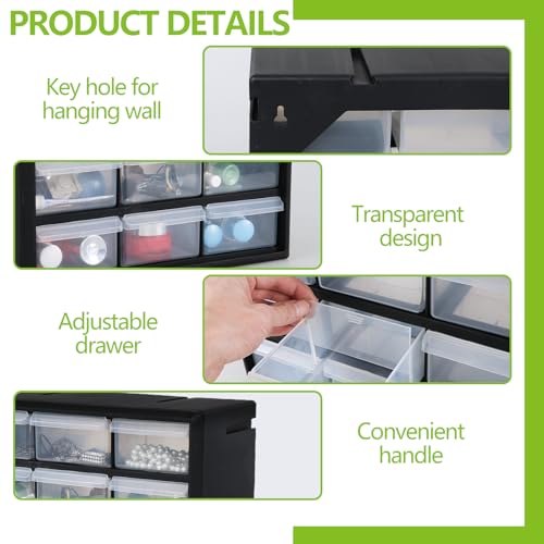 Sadstory 9-Drawer Plastic Storage Cabinet for Garage Organization