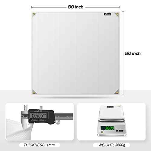 FLASLD Welding Blanket, Heavy Duty Fiberglass Fire Blankets for Welding, Fire Retardant Blanket Made of Fireproof Fabric, Fiberglass Material (80 x 80 inches)