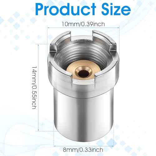 4 Pcs 510 Adapter Threaded Stainless Steel Thread Screw Converter Soldering Iron Adapter Connector Accessories for Circuit Board Check Repair Silver Men 0.55 ¡¿ 0.39 ¡¿ 0.33 Inches Brass