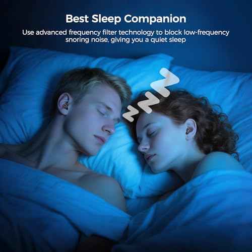 Senvok Ear Plugs for Sleeping Noise Cancelling with 50dB NRR - 3 Adjustable Noise Reduction Levels - Soft Reusable Silicone Hearing Protection Earplugs for Sleep, Work, Travel (Black)