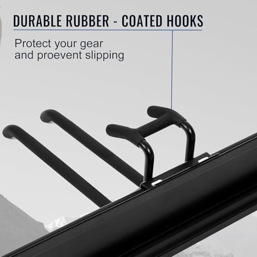 Wall Mount Tool Storage Rack, Heavy Duty Garage Storage Tool Organizer, Garden Tool Wall Hooks and Hangers, Hold Up to 350lbs (Black 6pcs)