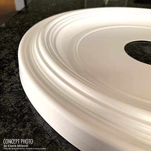 Ekena Millwork CMP13BA Baltimore Thermoformed PVC Ceiling Medallion (Fits Canopies up to 5 1/4"), 13"OD x 3 1/2"ID x 3/4"P