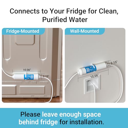 AQUA CREST INL 5-Year Inline Water Filter for Refrigerator & Ice Maker White-INL