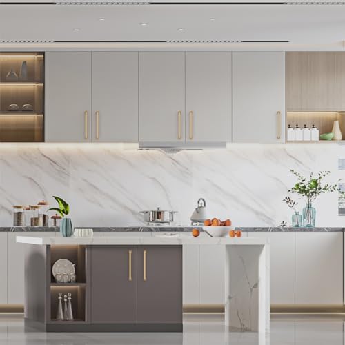 Amerdeco 10 Pack Champagne Bronze Kitchen Cabinet Handles 5-Inch Hole Centers