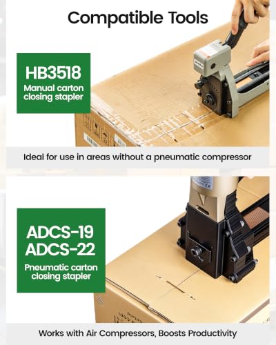 Meite 16-Gauge 1-3/8" Crown x 3/4" Leg Carton Closing Staples - 1,600PCS, Box Variation