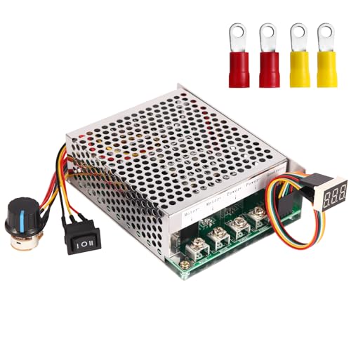 HARMNEE 60A PWM DC Motor Speed Controller 10V-55V with LED Display & Forward-Reverse Switch