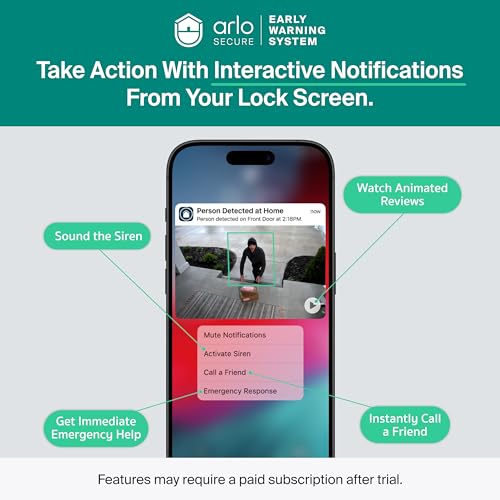 Arlo Essential Wireless Security Camera 2K (3rd Gen) - 3-Pack White, Battery Powered, with 1-Month Secure Plan Trial