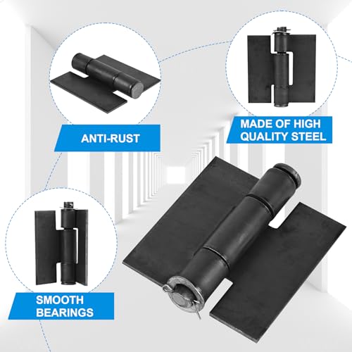 Inchoco Heavy Duty Weld On Butterfly Hinges 4.4 x 4 inches - Variation 4, 4 pcs