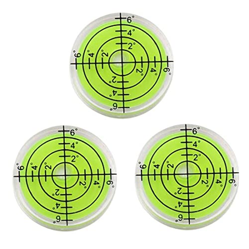 Circular Bubble Level 3-Pack Bullseye Spirit Level 32x7mm for Camera Tripod Telescope