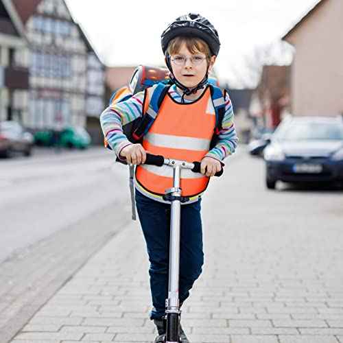 2 Pieces Kids Reflective Vest Child Safety Visibility Vest for Boys Girls Cycling Skiing Runner