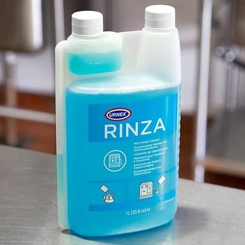 Urnex Rinza Alkaline Formula Milk Frother Cleaner - 33.6 oz (Dual-Chamber Bottle)