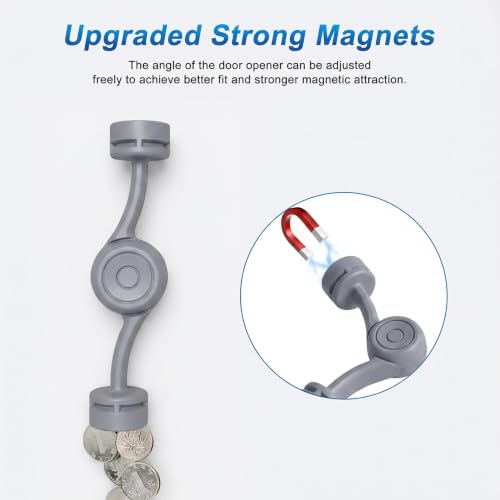 PCTC Magnetic Door Prop for Front Load Washer (Gray) – 360° Adjustable, Non-Slip