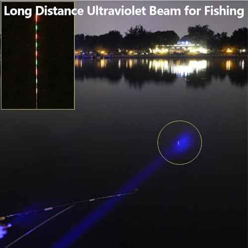 ALONEFIRE SV47 12W 365nm UV Flashlight USB C Rechargeable Long Range Black Light Pet Urine Detector for Resin Curing, Fishing, Scorpion, Minerals, Bed Bugs, Leaks with UV Protective Glasses, Battery