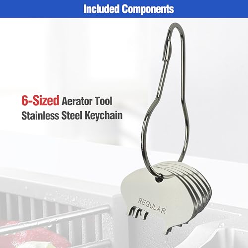 Nexoroot Upgraded Stainless Steel Faucet Aerator Key – 6 Sizes Universal Fit for Plumbing Maintenance