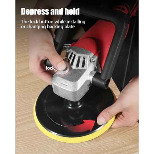 AVID POWER Car Buffer Polisher, 1200W 7 Inch/6 Inch Rotary Buffer Waxer, 6 Variable Speed 1600-3500 RPM, Detachable Handle & Side Handle for Car Detailing, Boat Sanding, Polishing and Waxing