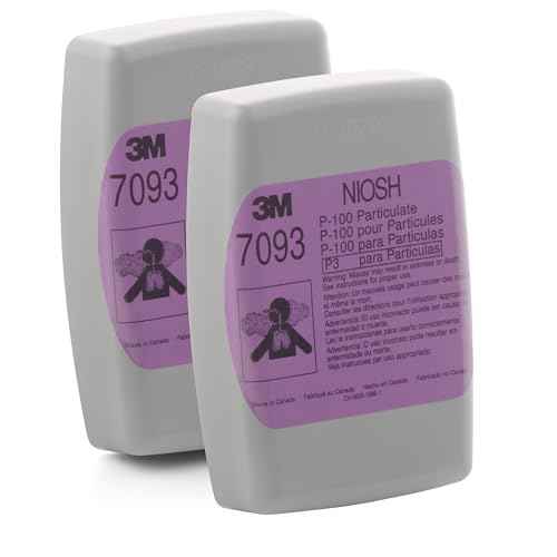 3M P100 Respirator Filter 7093B, 1 Pair, Helps Protect Against Oil and Non-Oil Based Particulates, Asbestos, Mold, Silica, Grinding, Sanding, Welding