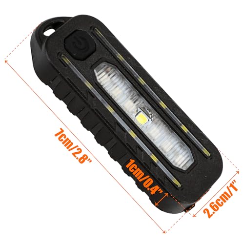 Police Chest Light for Night Walking, Tactical LED Vest Backpack Flashlight with Clip for Belt, Shoulder, Helmet, Bicycle Red Blue USB Rechargeable Torch, Bike Rear Warn Taillight for Riding