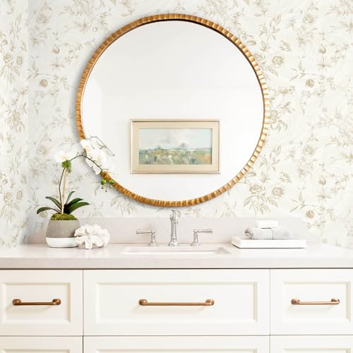 Peel and Stick Floral Wallpaper Beige French Garden Pattern 17.3x78.7in - Ismoon