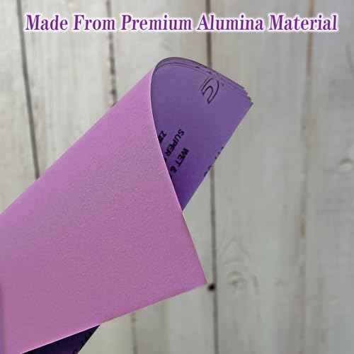 80 Grit Wet Dry Sandpaper, 9 x 11 Inch (23x28 cm) Sanding Sheets, 10 PCS Premium Aluminum Oxide Abrasive Sand Paper for Wood Metal Ceramic or Auto Polishing and Scratches Removing