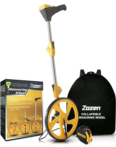 King&Charles Zozen Digital Measuring Wheel 40in Foldable, Ft/Meters Backlit Display