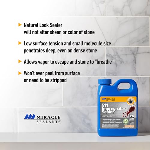 Miracle Sealants 511 Impregnator Pint - Porous Surface Sealer, Stain & Water Resistant