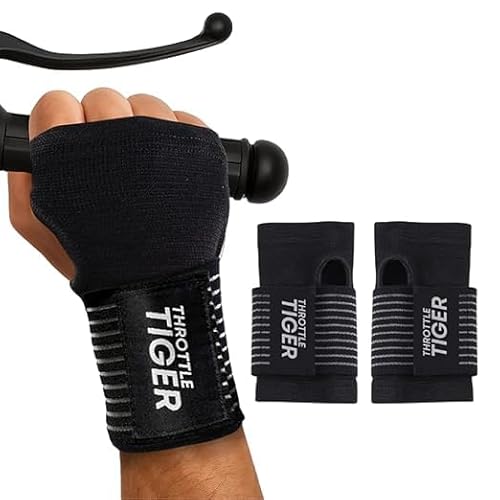 ? Motorcycle Wrist Support, Adjustable Comfort for All Bikers, Reduces Wrist & Hand Pain and Absorbs Vibration (Large)