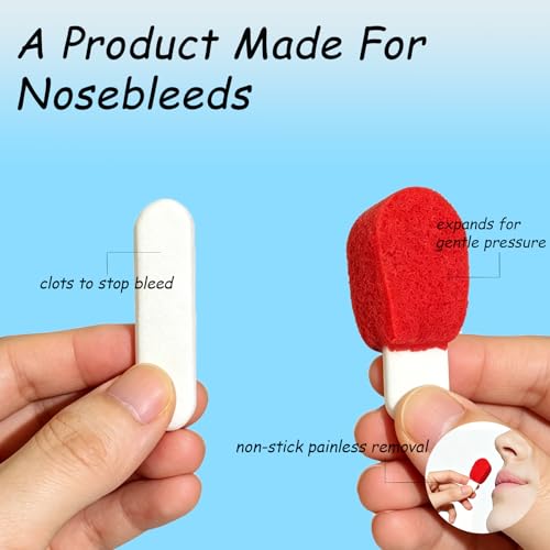 Nose Bleed Stopper Plugs for All Ages 10 Pack Compact 1.8x0.5x0.1in