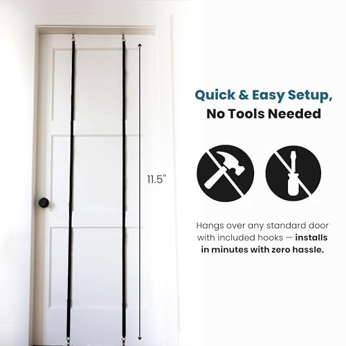 Jokari 2-Pack Over-the-Door Cap Rack Organizer Holds 16 Hats, No Hardware Needed