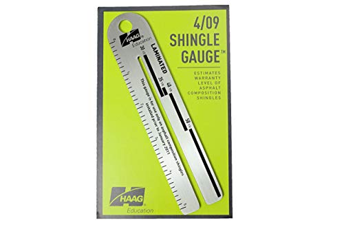 Shingle Gauge 4-Pack with Haag 43239-198119 Key Card – Roofing Shingle Thickness Gauge