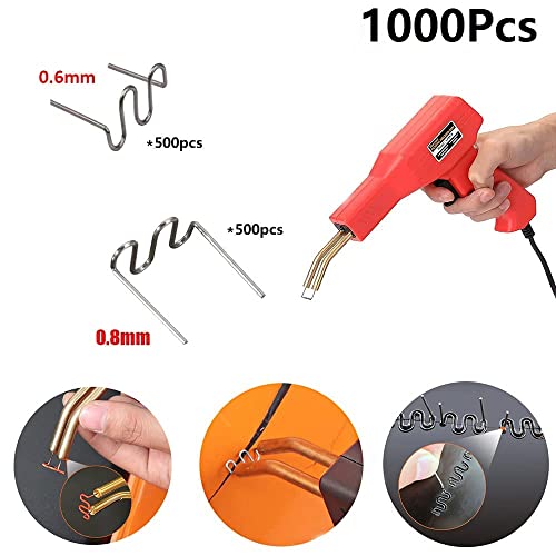 Sawvolker 1000PCS Plastic Welding Staples for Car Bumper & Plastic Repair, 0.6mm & 0.8mm, Hot Stapler Staples - Variation of THIS listing