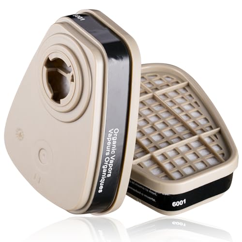 6001 Filter Cartridges for Respirator, Replacement Respirator Filters Compatible with 6200, 6800, 6502, 7502, 4008 Series, Respirator Cartridges & Filters - Against Organic Vapor/Chemical/Paint