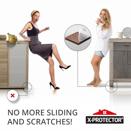 X-PROTECTOR Non Slip Furniture Pads ? 12 Premium Furniture Grippers 3"! Best SelfAdhesive Rubber Feet Furniture Feet ? Ideal Non Skid Furniture Pad Floor Protectors ? Keep Furniture in Place!