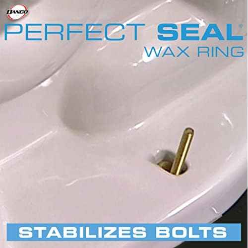 DANCO All-in-One Toilet Installation Kit, Perfect Seal Wax Ring & Zero Cut Bolts, Toilet Repair, Wax-Free, Mounting Toilet Bolts (10879X)