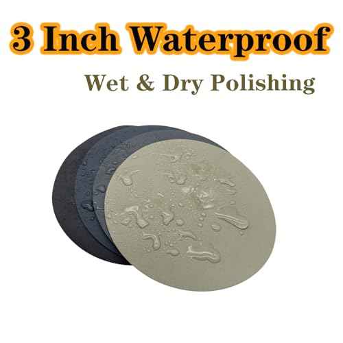 3 Inch Sanding Discs, 50pcs 3000 Grit Premium Silicon Carbide Sandpaper, Wet Dry Hook and Loop Sand Paper for Wood Metal or Auto