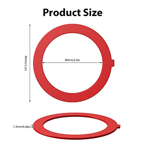 Red Silicone Flush Valve Seal for Kohler K-GP1059291 3 Pack - Easy Install Replacement Gasket
