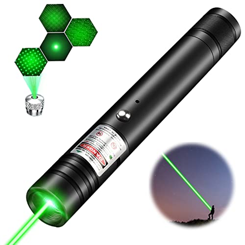 Green Laser Pointer High Power, Rechargeable Flashlight with Laser Pointer, Long Range Laser Pointer for Astronomy Construction and Outdoor Adventures