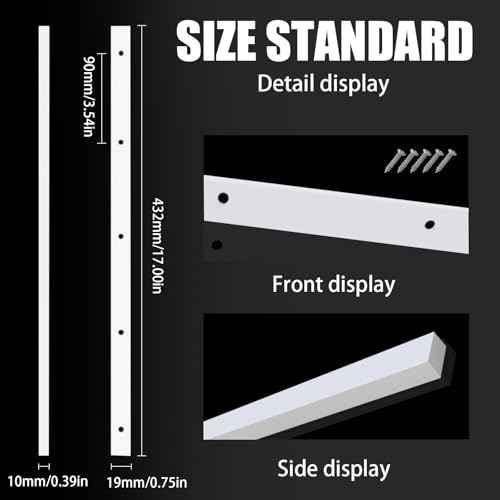 2 Pack Crosscut Sled for Table Saw, Miter Slot Runners, 3/4" x 3/8" x 17" Premium UHMW Miter Bar with Predrilled Holes & Screws Ideal for U Tracks, Router Table, Bandsaw, Coping Sled,MGJ-105W