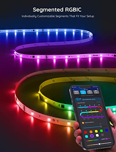 Govee 16.4ft RGBIC LED Strip Lights for Bedroom App Control & Custom Effects
