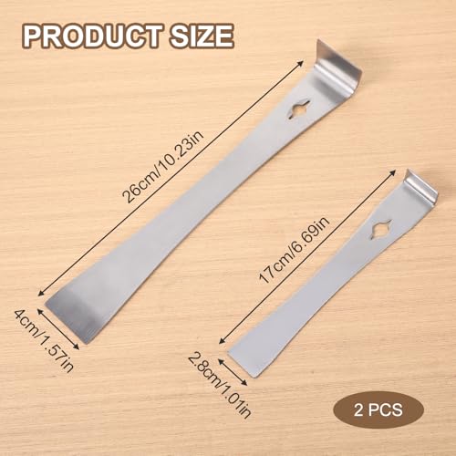 2 PCS Stainless Steel Pry Bar Scraper, Hive Tool Beekeeping,Steel Beekeeper Scraper,Pry Tool Mini Pry Bar Tool Crow Bar Flat Bar, Mini Crowbar Small Crowbar Trim Pry Bar, Metal Pry Bar,Bee Hive Tool