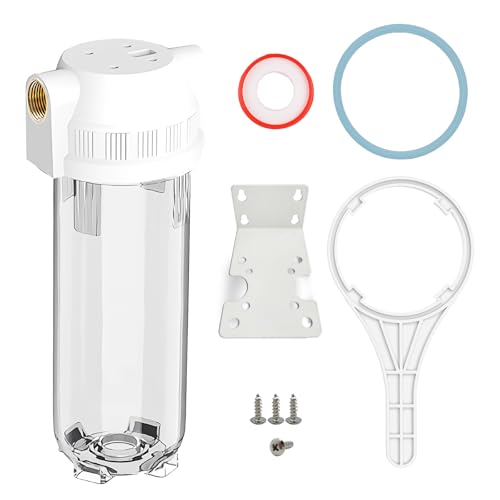 MOPUEHEL System_HS 10-Inch Clear Inline Water Filter Housing for RV & Home