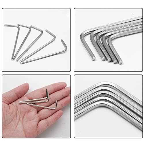 Bivethoi 20 Pcs 3mm Allen Wrench L-Shaped Hex Key Wrench Set, Small Metric Hexagon Tool