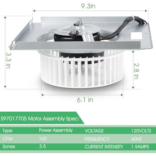 NuTone Bathroom Fan Motor Replacement 8663RP 8664RP B Unit Quiet Air Circulator