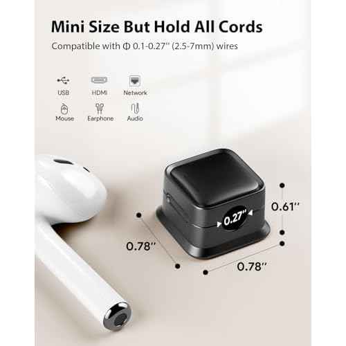 8 Pack Cord Organizer Holder,Costop Strong Adhesive Desk Cable Management Magnetic Easy Open,Organize Phone Charging Cords Wire Holder Organizer Neatly for Home,Office,Car,Desk,Nightstand