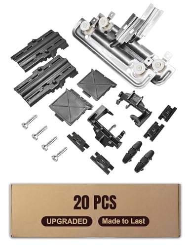 Upgraded 20-Piece Dishwasher Upper Rack Adjuster Kit - W10712395 Compatible with Whirlpool/Kenmore/Kitchenaid